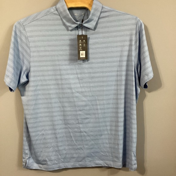 Walter Hagen Other - Walter Hagen Mens Perfect 11 Golf Polo Shirt Blue Striped XXL New P11 Grey Sky